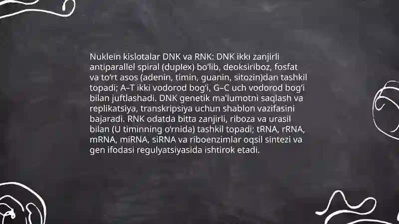Nuklein kislotalar, oqsil sintezining stimulyator va ingibitorlari 3