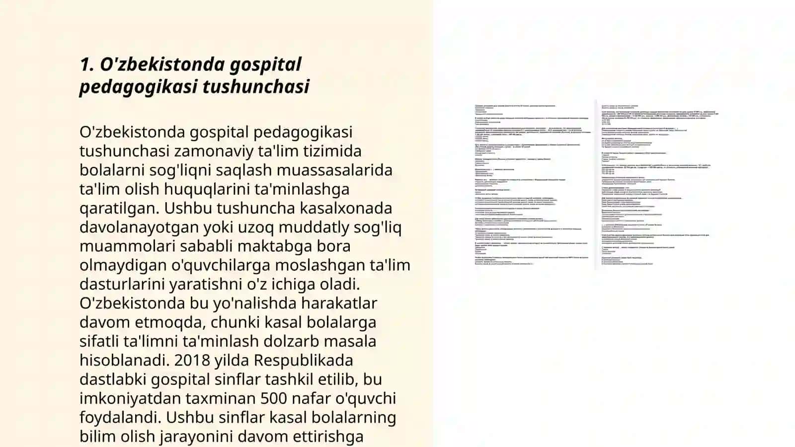 O'zbekistonda gospital pedagogikaning me‘yoriy-huquqiy bazasini tahlil qilish 3
