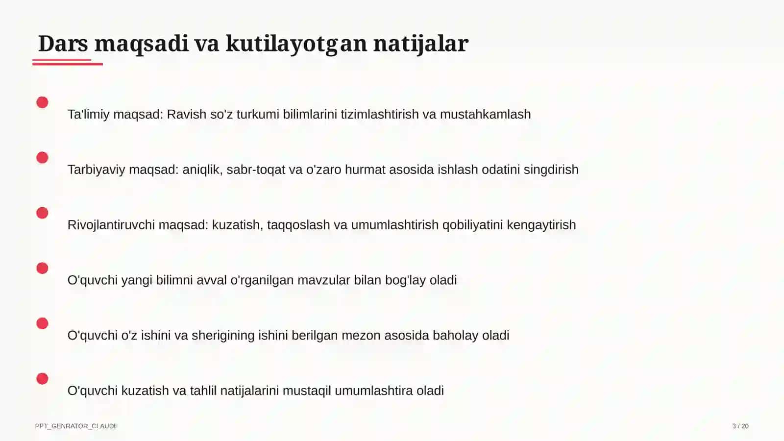 Ravish so'z turkumi (7-sinf) 3
