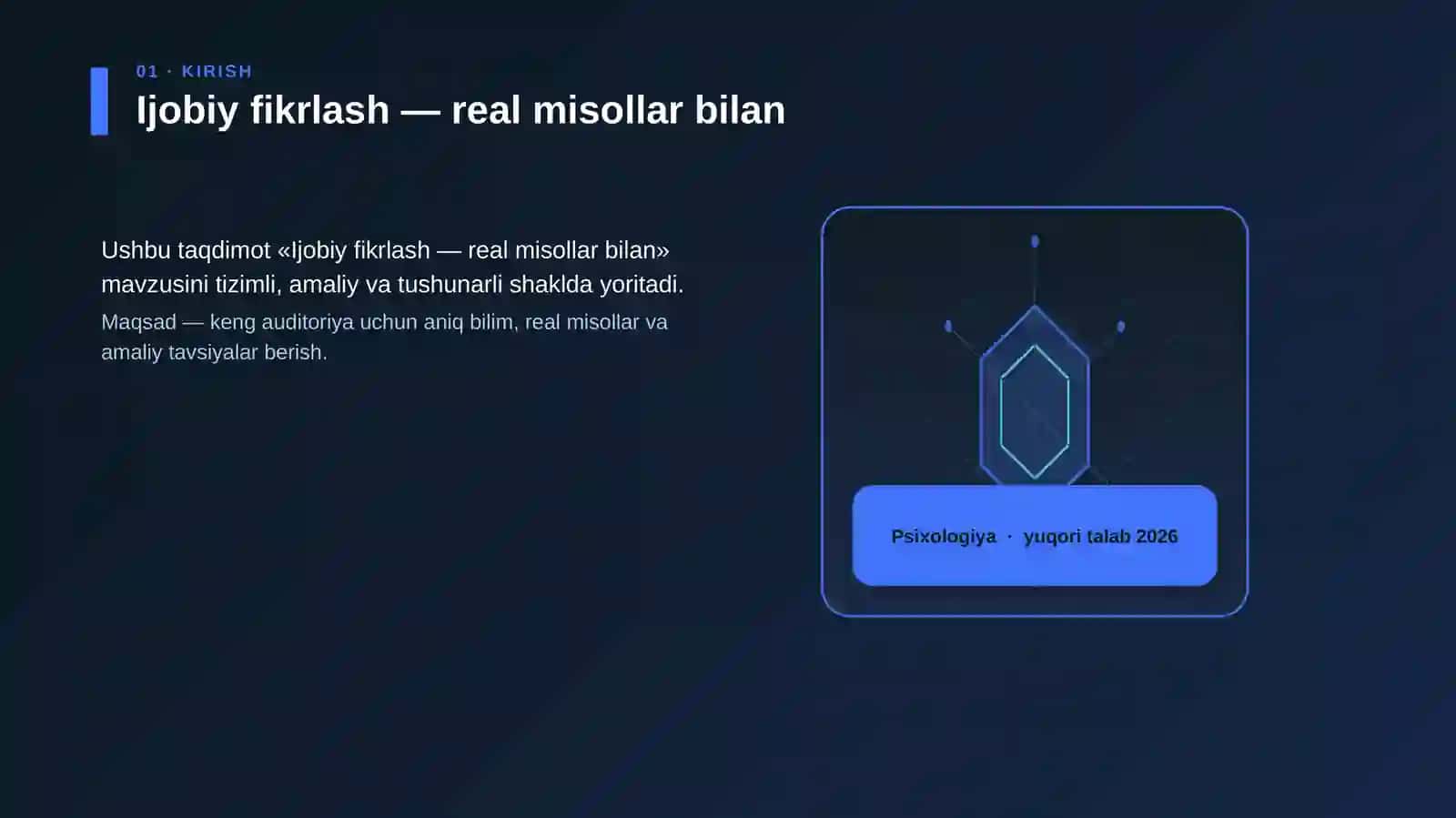 Ijobiy fikrlash — real misollar bilan 3