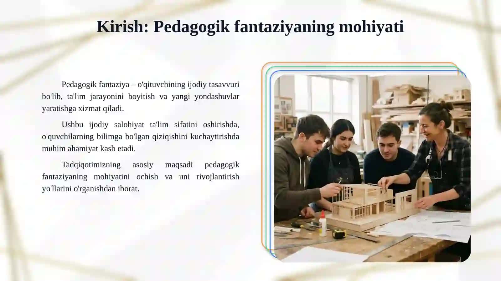 Kasbiy pedagogik fantaziya 3