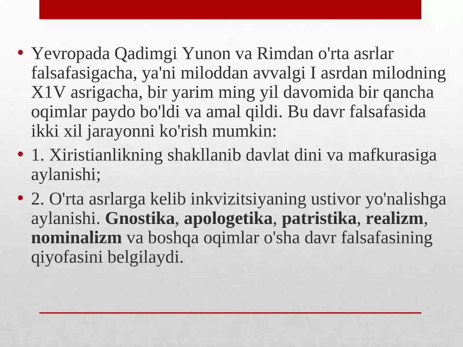 G`arbiy Yevropada o`rta asrfalsafasi 3