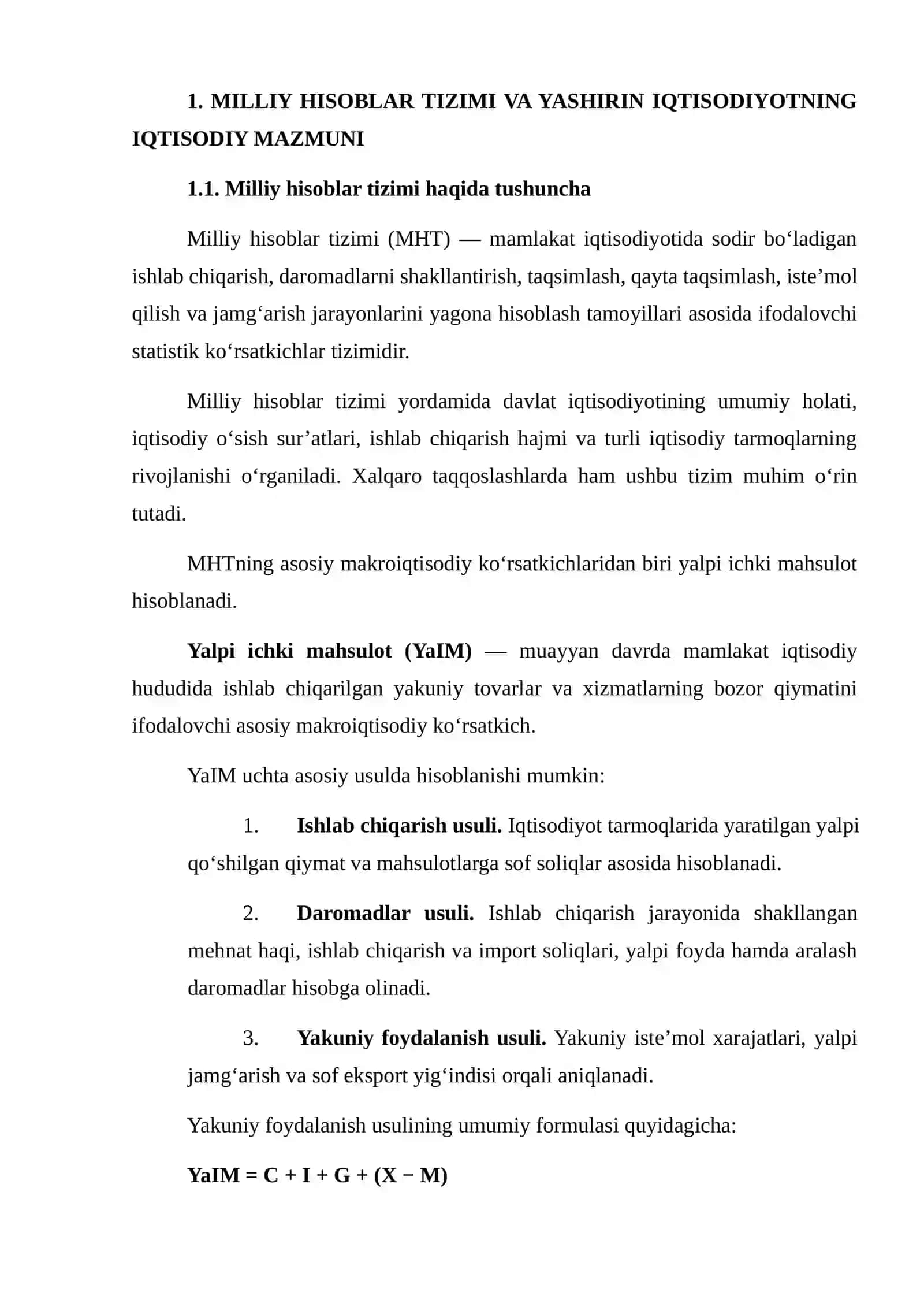 Yashirin iqtisodiyotning YAIMdagi ulushi 3