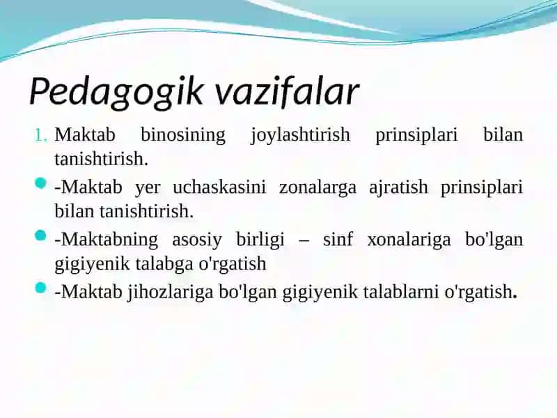 MАKTАBDАBОLАLАRNIO'QITISHVАTАRBIYALАSHSHАRОITLАRININGGIGIYENIKNАZОRАTI 3