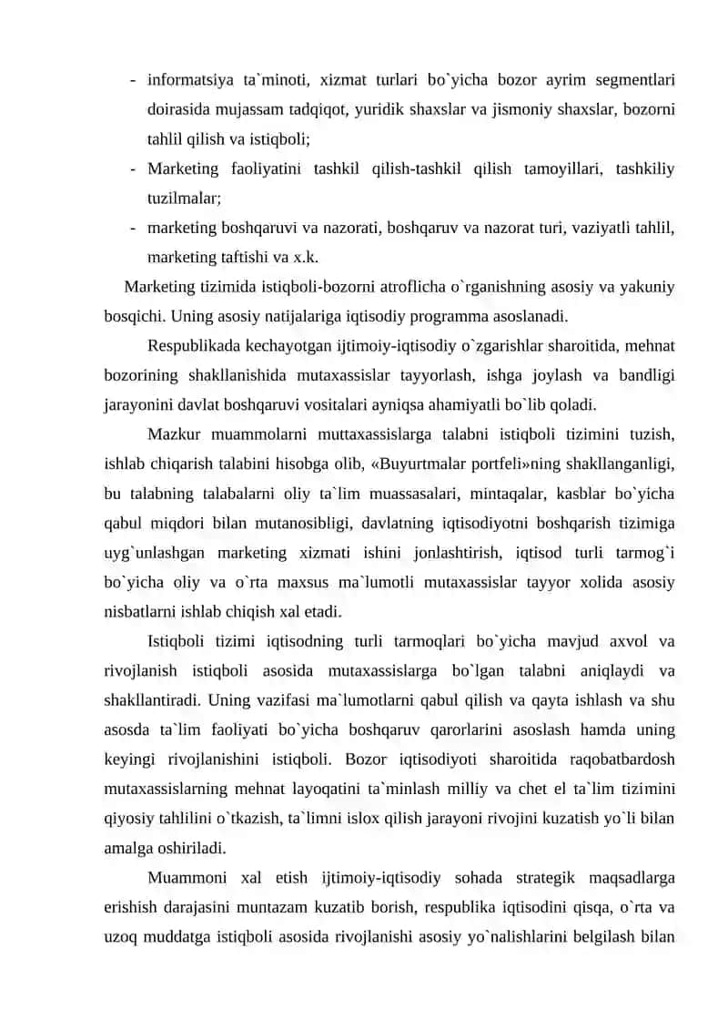 Marketing sohasi istiqboli 3
