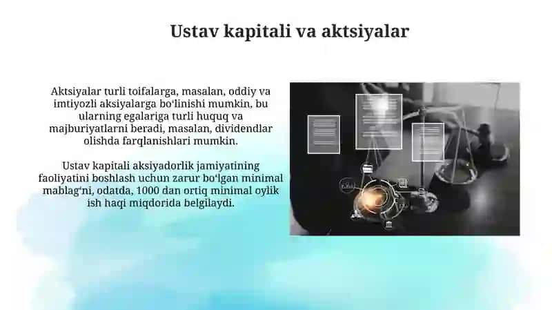 Aktsiyadorlik jamiyatlarining huquqiy asoslari 3