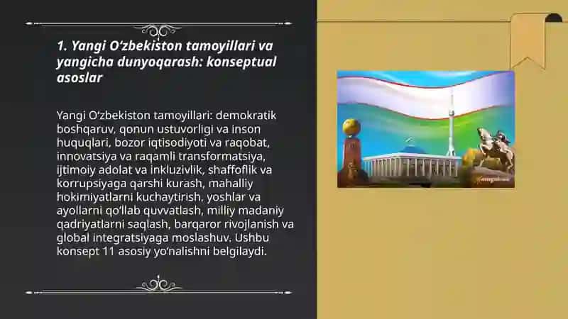 Yangi O‘zbekiston-Yangicha dunyoqarash 3