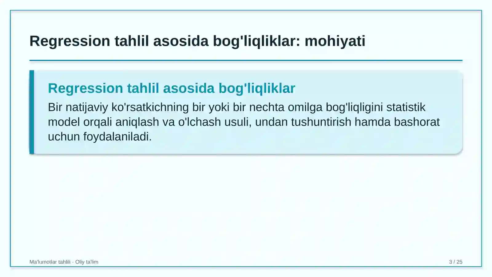 tosh shag'al karyerlarida regression tahlil asosida bog'liqliklarni aniqlash 7846 3