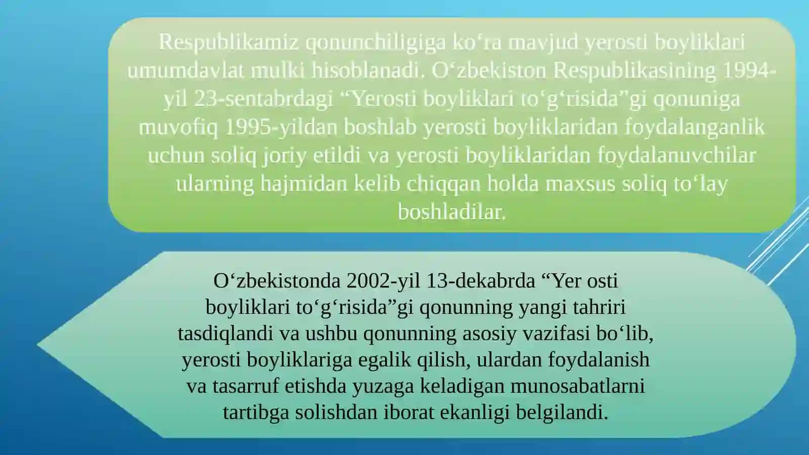 Yer qa’ridan foydalanuvchilar uchun soliqlar va maxsus to‘lovlar 3