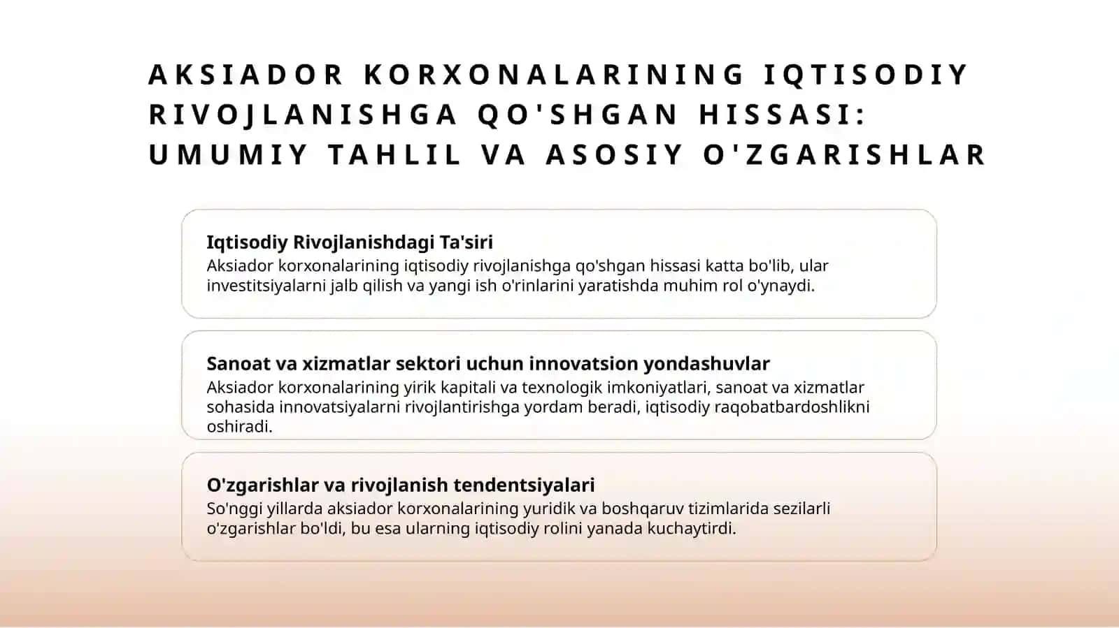 o'zbekiston iqtisodiyotida aksiador korxonalarini o'rni 3