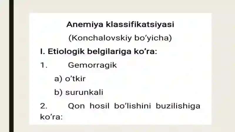 Qon yaratishning buzilishi oqibatida yuzaga keluvchi anemiyalar 3