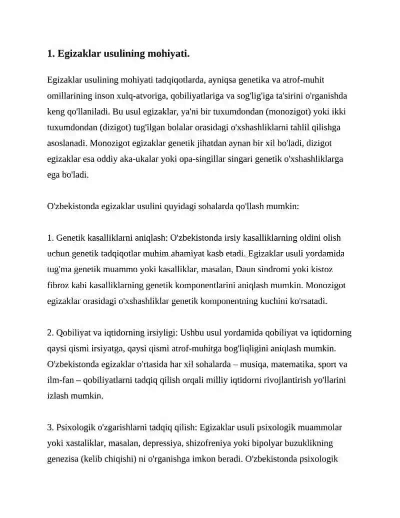 O'ZBEKISTONDA EGIZAKLAR USULINI NIMALARNI ANIQLASHDA QO'LLASH MUMKIN (MISOL BILAN) 3