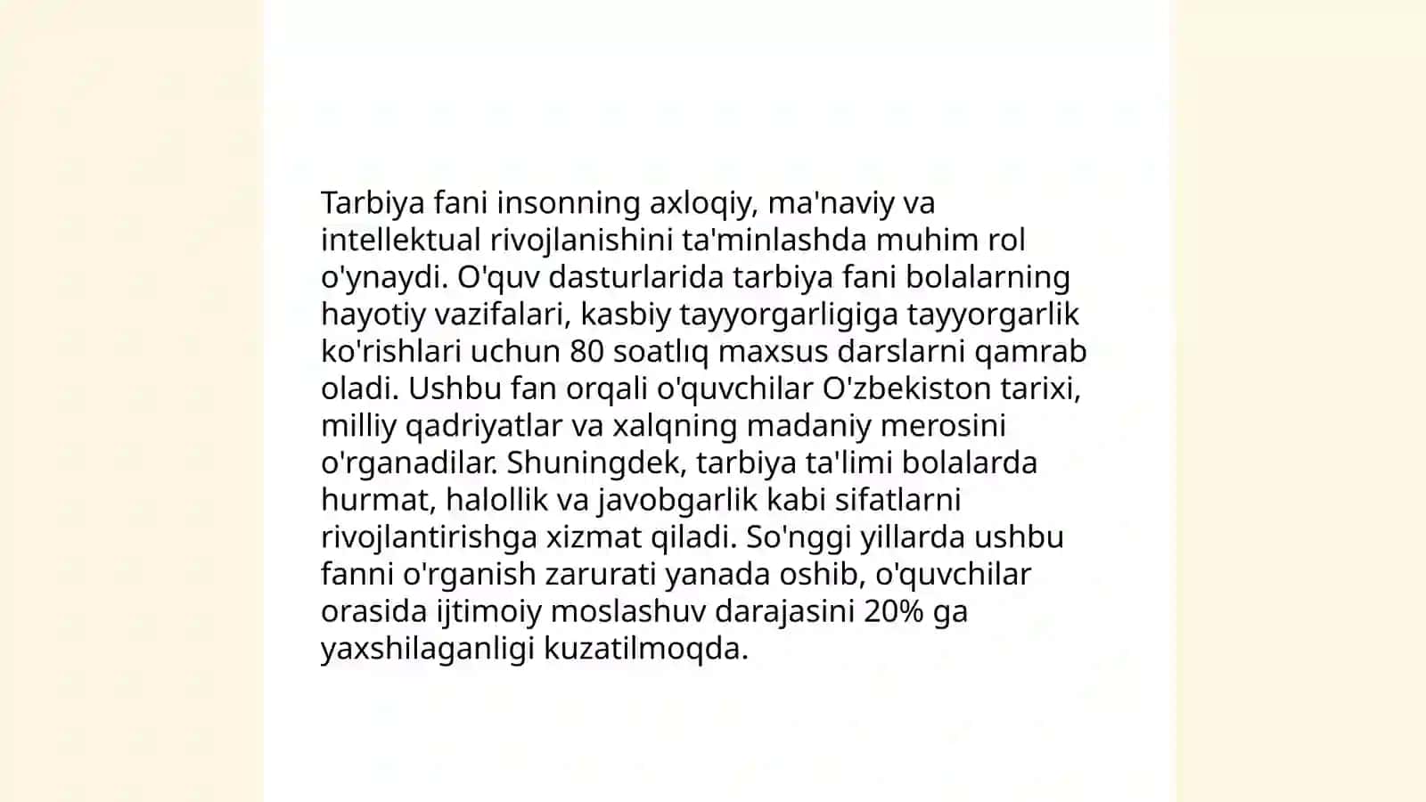 Tarbiya fani darsliklari mazmunini tahlil etish 3