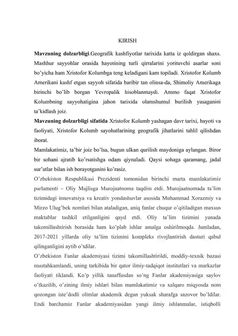 Buyuk geografik kashfiyotlar davrida Xristofor Kolumbning sayohatlari va uning geografik ahamiyati 3