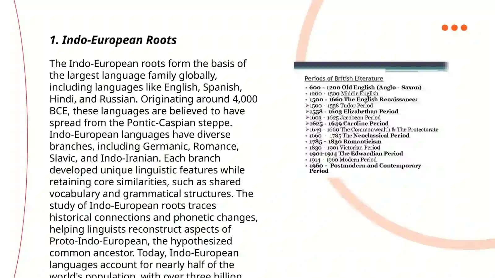 The vocabulary of Old English period 3