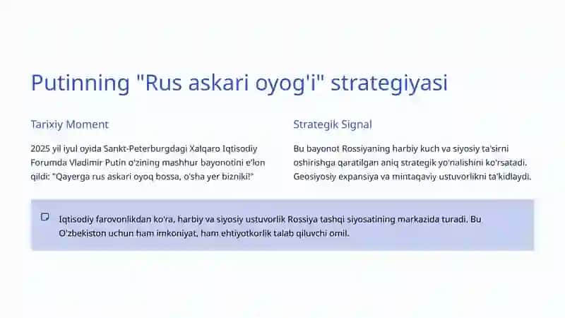 Rossiya bilan Strategik Hamkorlik: Yangi O'zbekistonning Global Yo'li 3