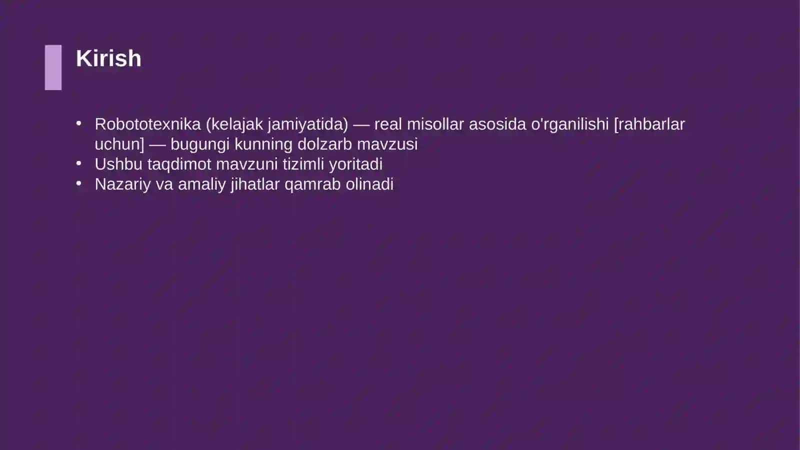 Robototexnika (kelajak jamiyatida) — real misollar asosida o'rganilishi [rahbarlar uchun] 3