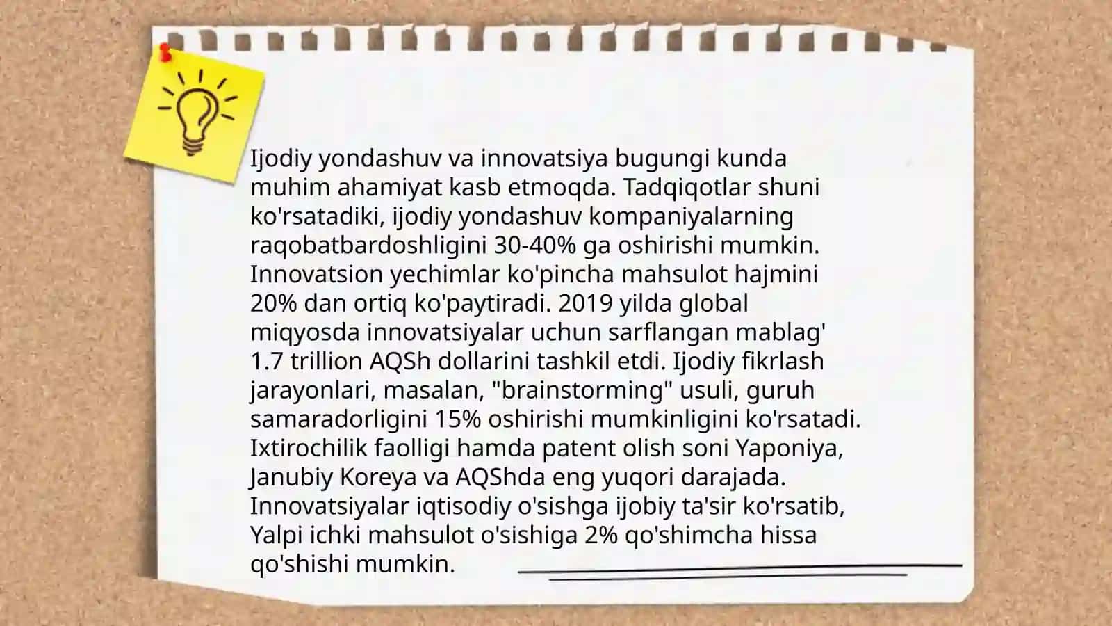 Ijodiy yondashuv va innovatsiya 3