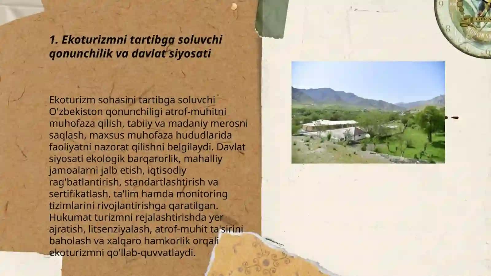 O'zbekistonda ekoturizm rivojlanishining asosiy yo'nalishlari 3