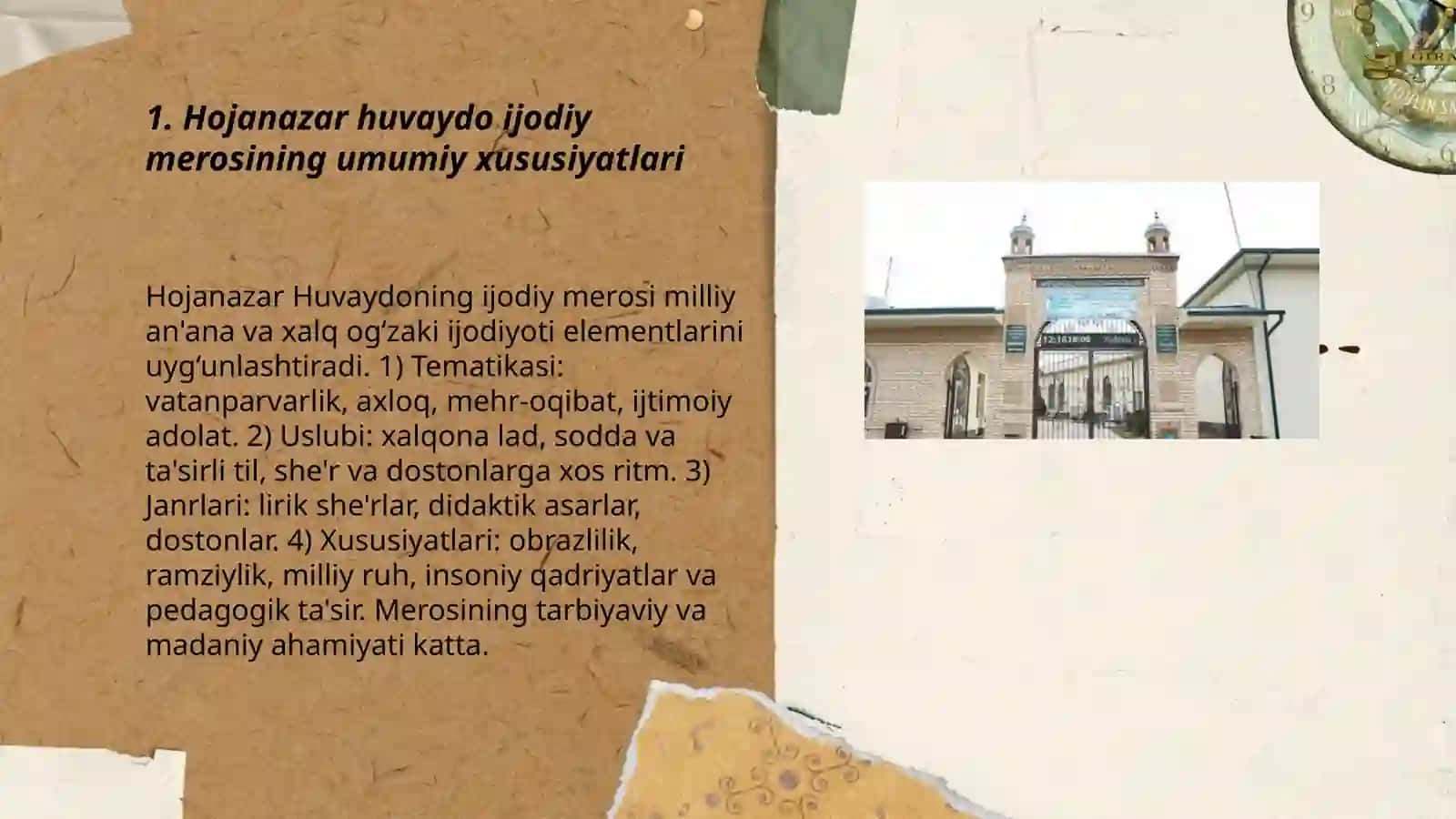 Hojanazar huvaydo ijodiy merosi 3