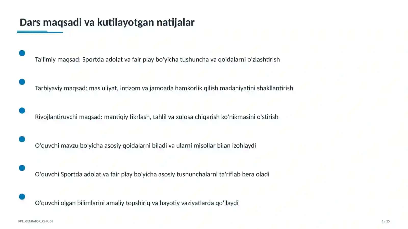 Sportda adolat va fair play (10-sinf) 3