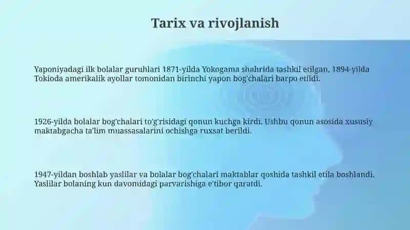 Yaponiyada maktabgacha ta'lim tizimi va undagi muammolar 3
