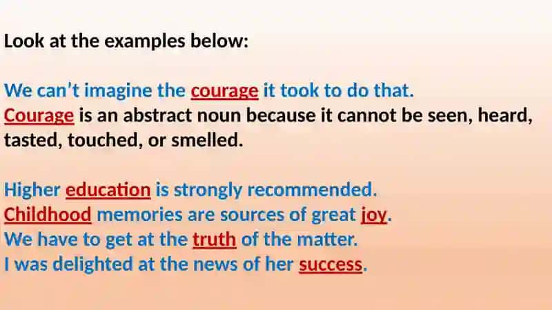 Abstract Nouns 3