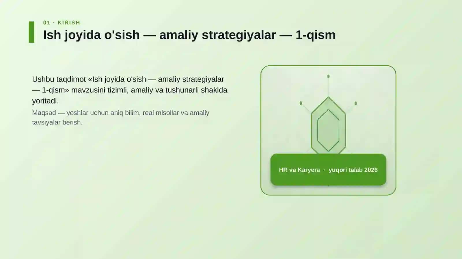 Ish joyida o'sish — amaliy strategiyalar — 1-qism 3