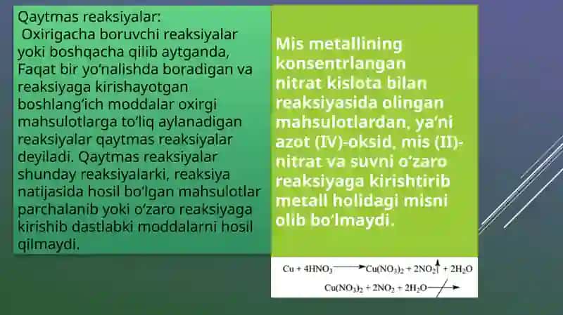 Qaytmas reaksiyalar 3
