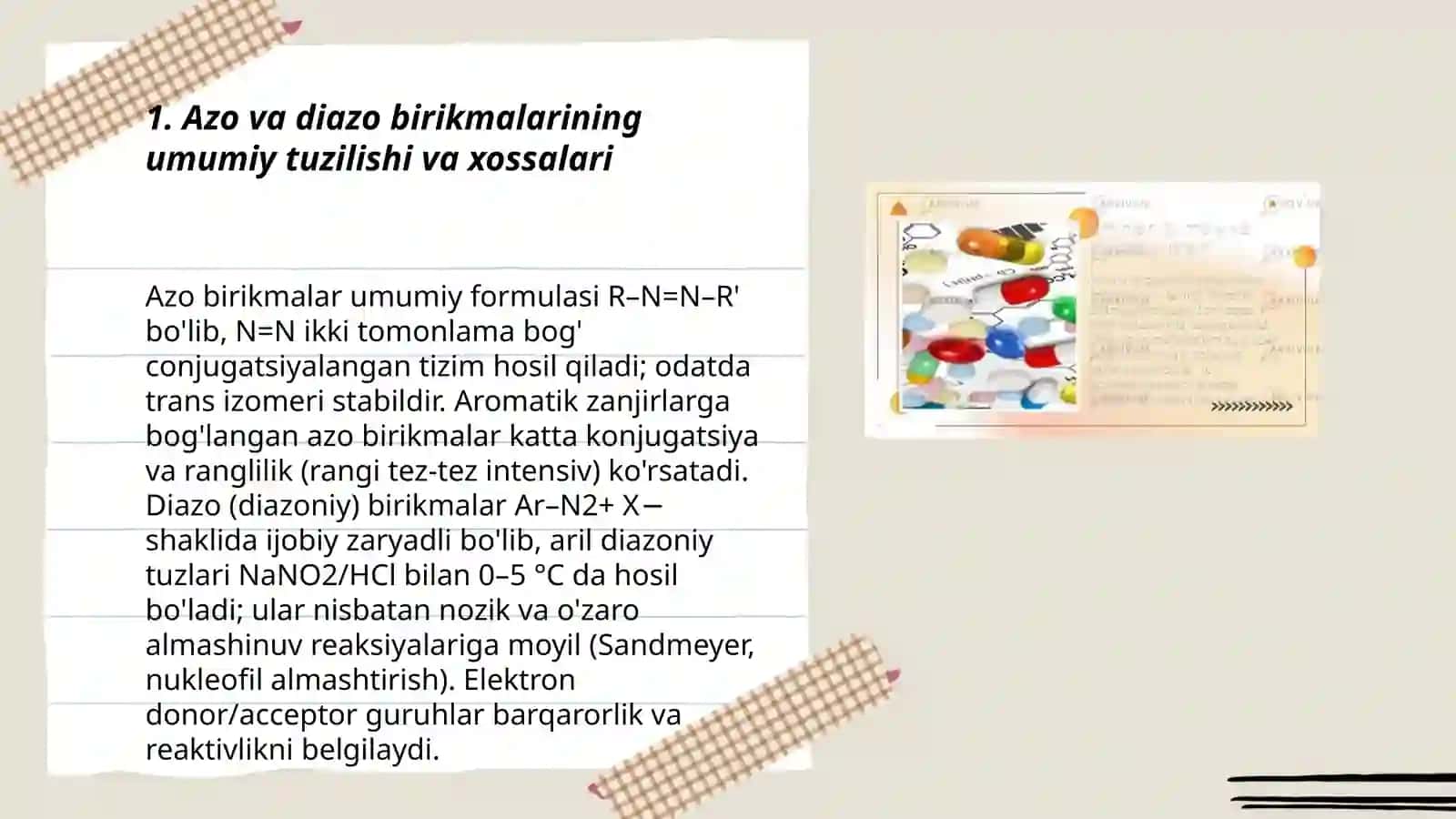 Azo va Diazo birikmalar 3