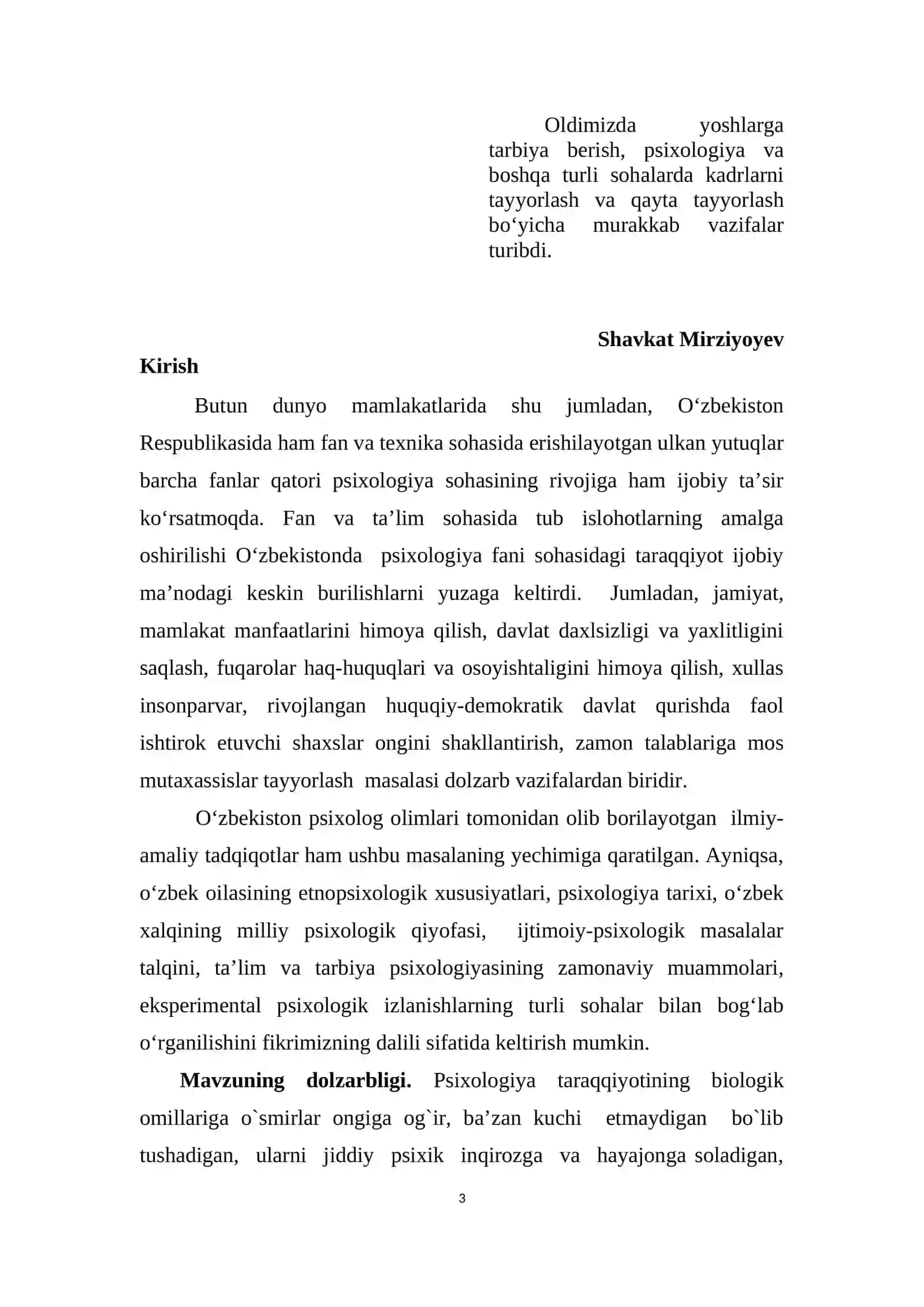 O‘smlir yoshdagi o‘quvchilarning muammolari va ularga ko‘rsatiladigan yordam KURS ISHI 3