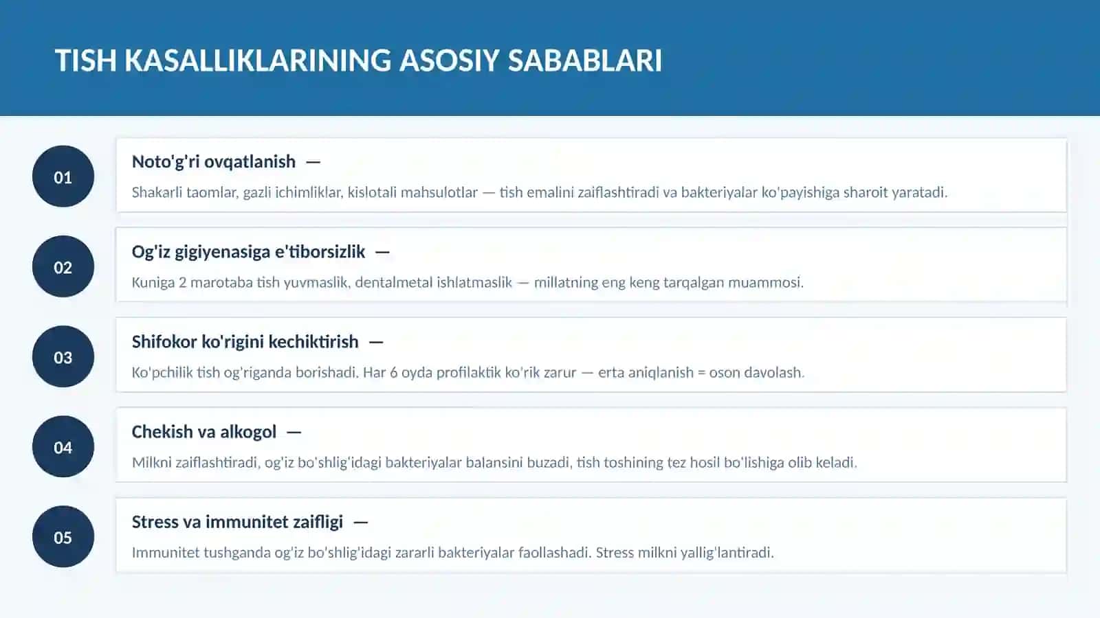 TISH KASALLIKLARINING OLDINI OLISH 3