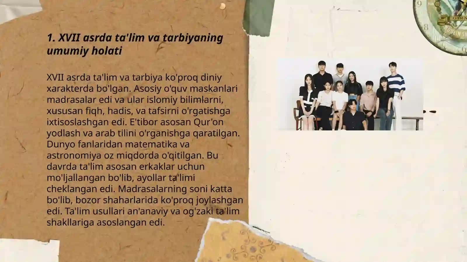 XVII asrdan XX asrning birinchi yarmigacha boshlangʻich sinflarda taʼlim -tarbiya va pedagogik fikrlar rivoji 3