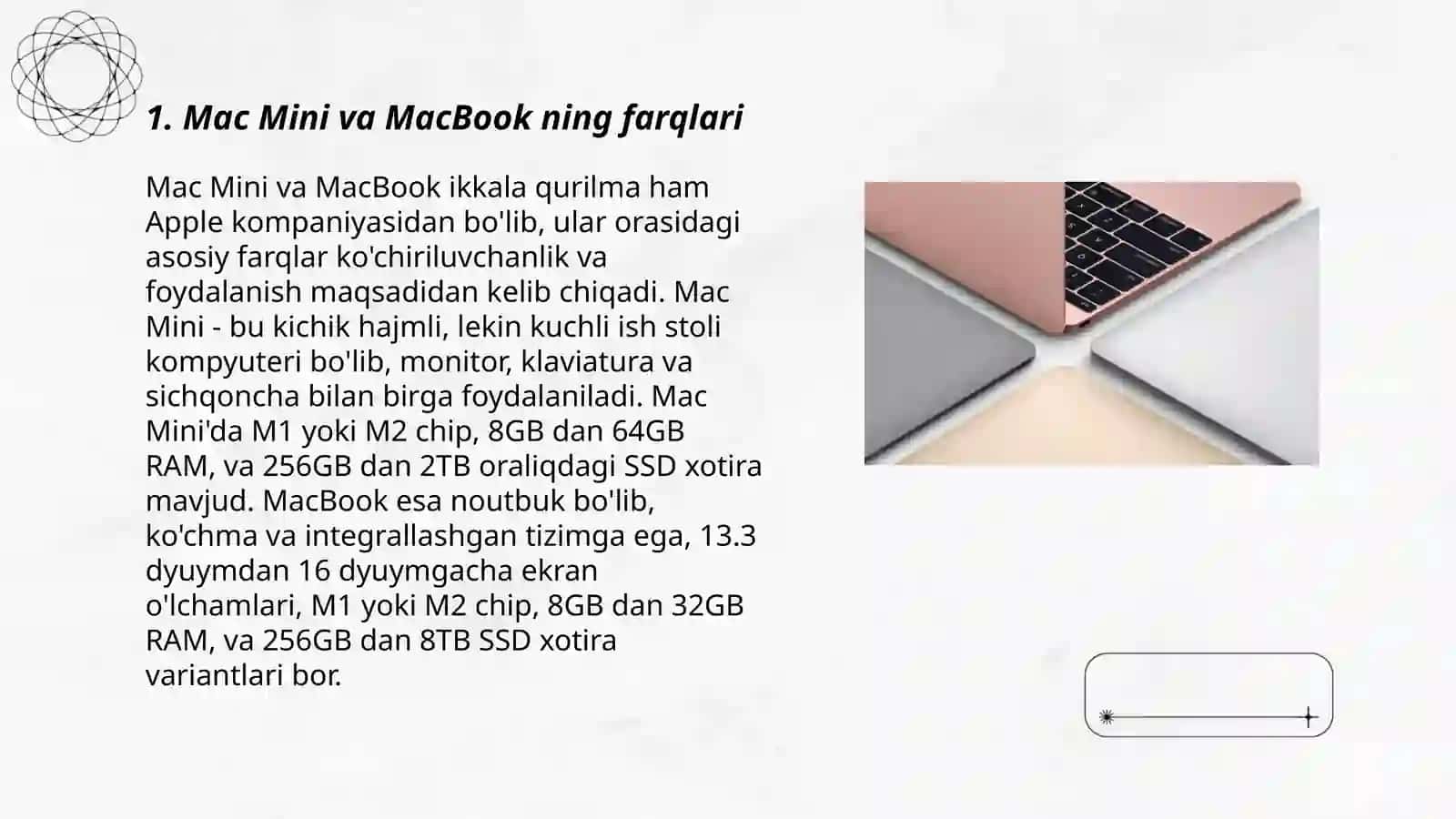 Mac Mini va MacBook ning farqlari 3