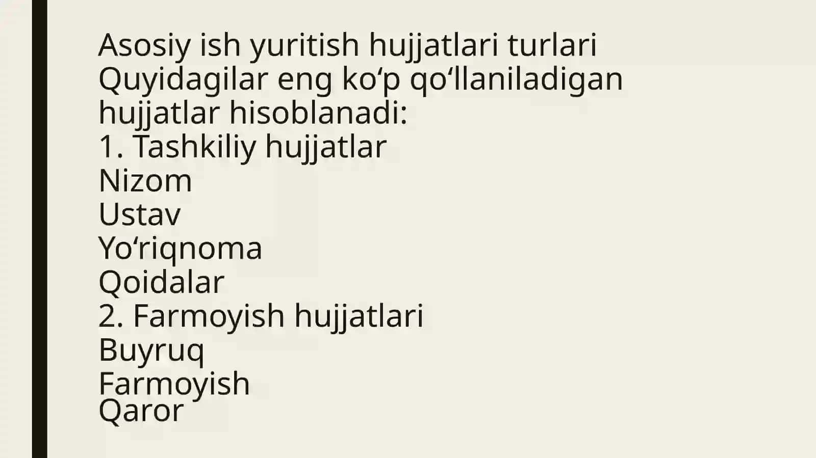 Davlat tilida ish yuritish tushunchasi va uning normativ- huquqiy asoslari 3