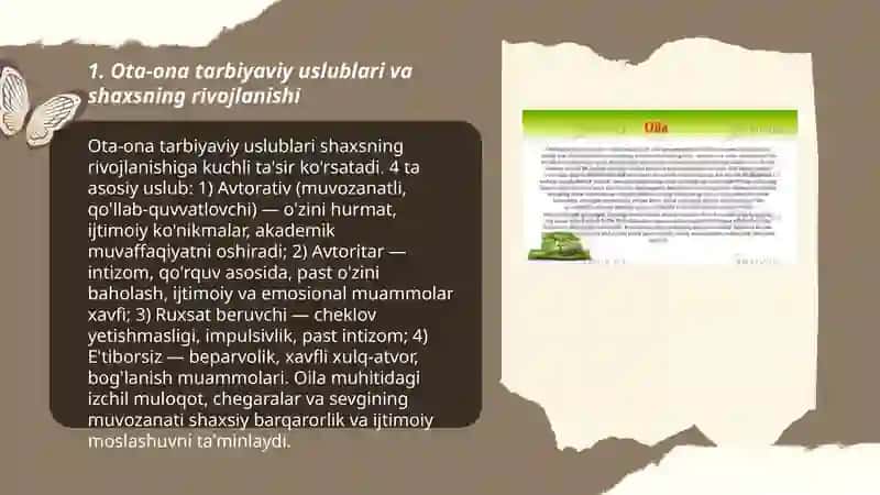 Shsxsning oila muhitida va jamiyatda shakllanishi 3