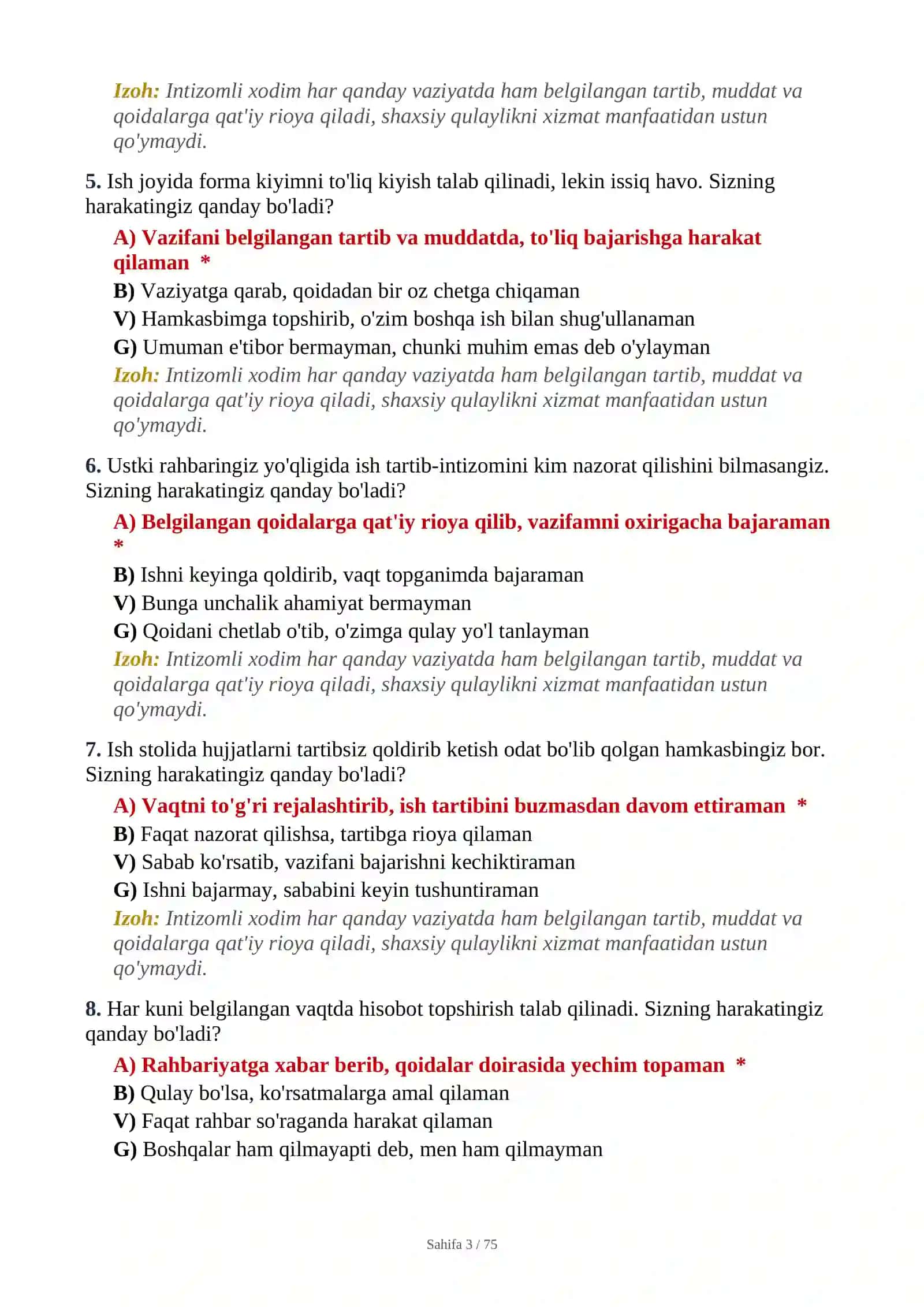 Bojxona Psixologik Test 3