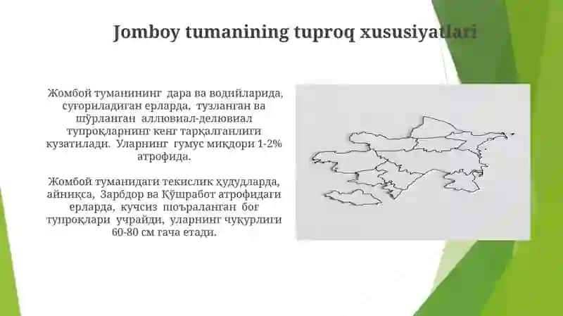 Samarqand viloyati tumanlari tuproqlari haqida 3