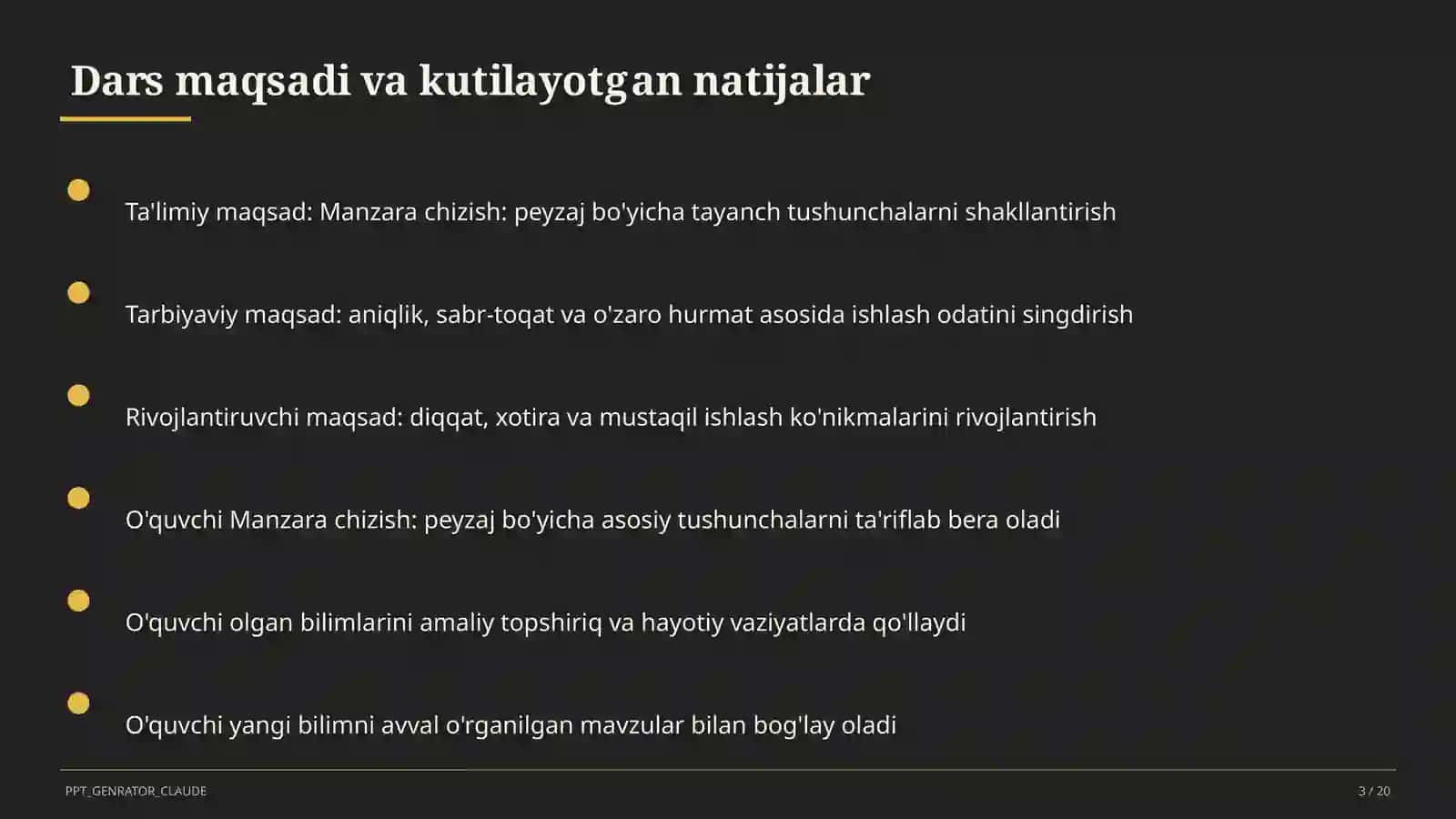 Manzara chizish: peyzaj (3-sinf) 3