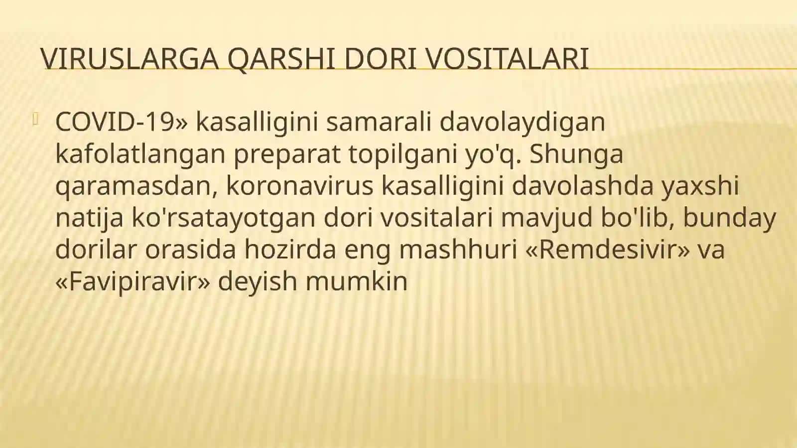 Viruslar va o’smalarga qarshi dorivotalarita’sir mexanizmi 3