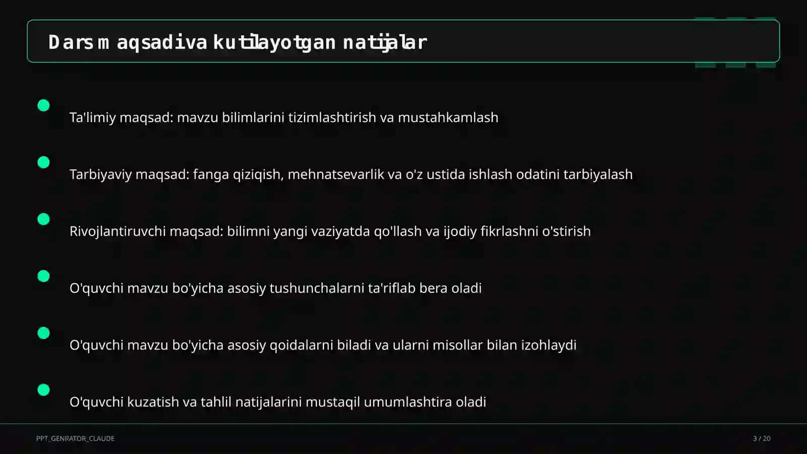O'qituvchilarning Milliy sertifikatiga tayyorgarlik 3