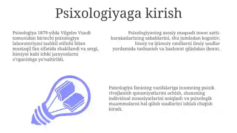 Psixologiya fani, predmeti, maqsadi va vazifalari 3