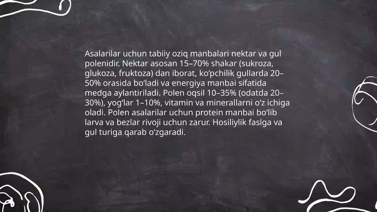 Asalarilarning oziqlanishi 3