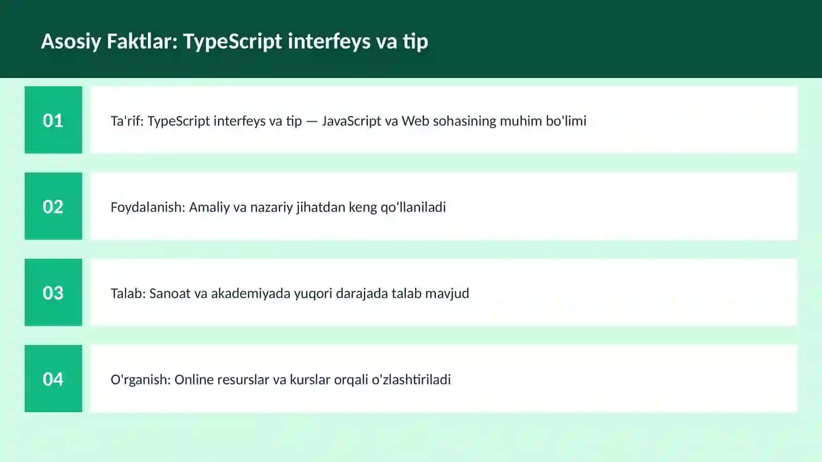 TypeScript interfeys va tip 3
