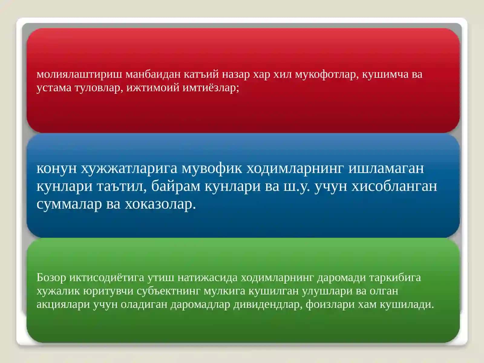 Маҳсулот сифатини ва меҳнат унумдорлигини оширишда меҳнат ва иш ҳақи ҳисобининг вазифалари 3