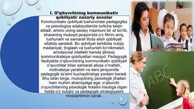 O’qituvchining kommunikativ qobiliyatida pedagogik ta’sir ko’rsatish 3