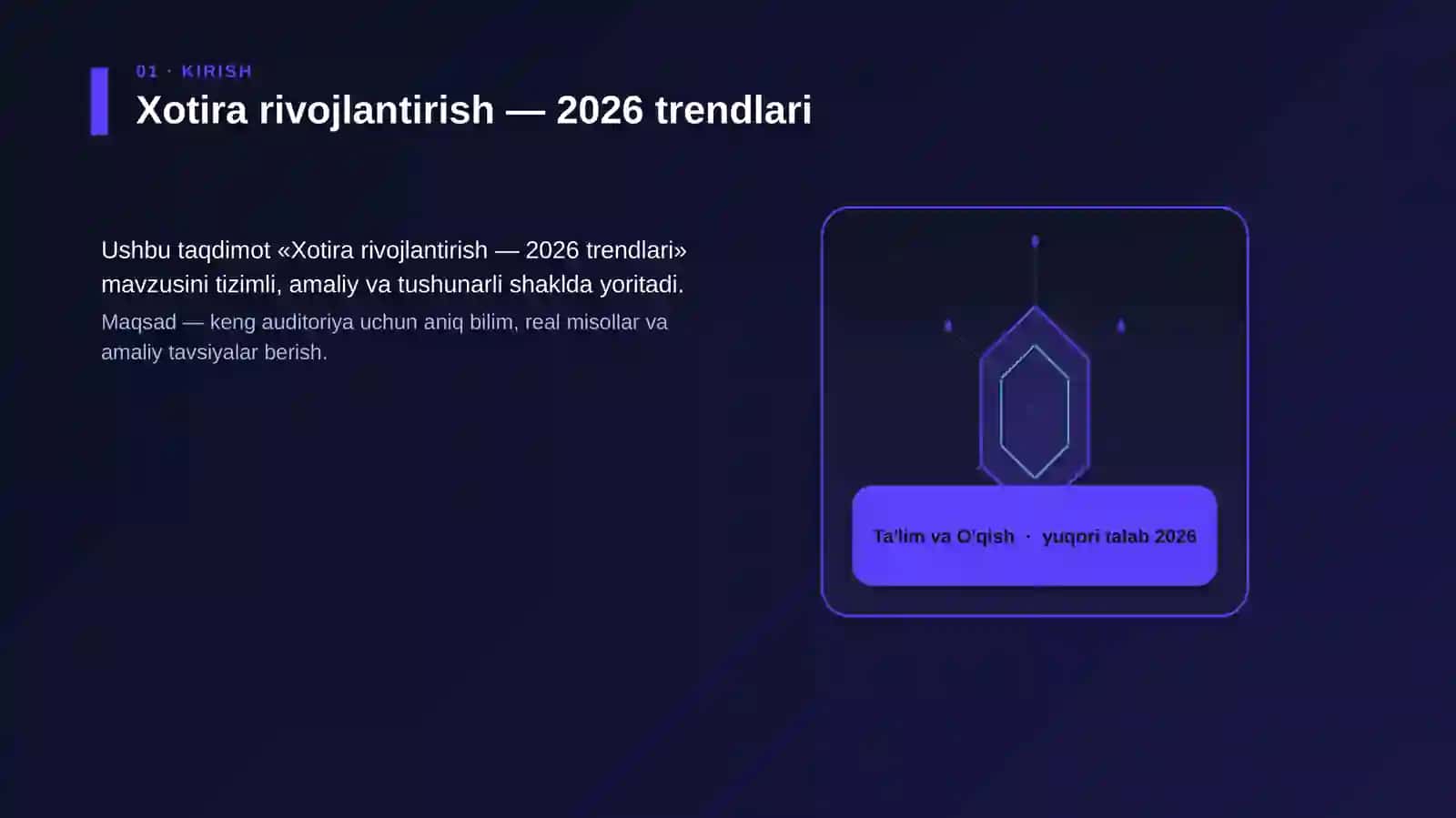 Xotira rivojlantirish — 2026 trendlari 3