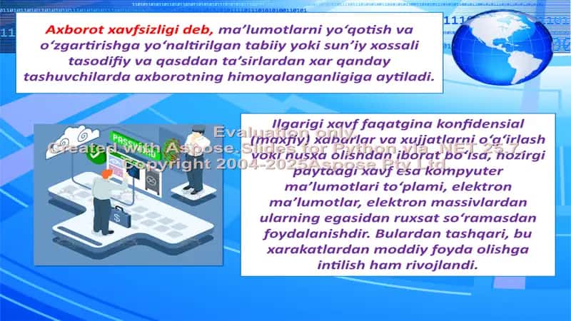 Axborot xavfsizligi slayd 3