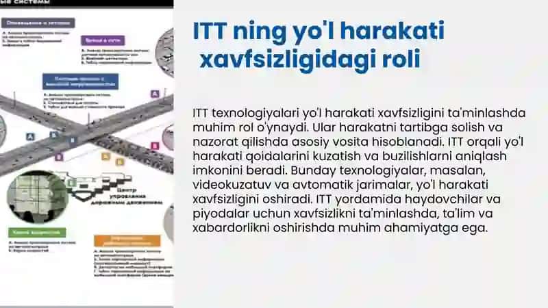 Yo'l va ko'chalarda xavfsiz xarakatlanishni tashkil etish va bishqarishda ITT ni qo'llash 3
