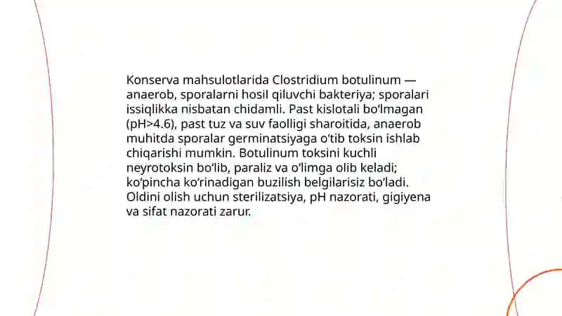 Konserva mahsulotlarining sifatini ta'minlash 3